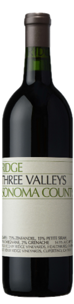 Ridge Vineyards - Sonoma County Three Valleys 2021